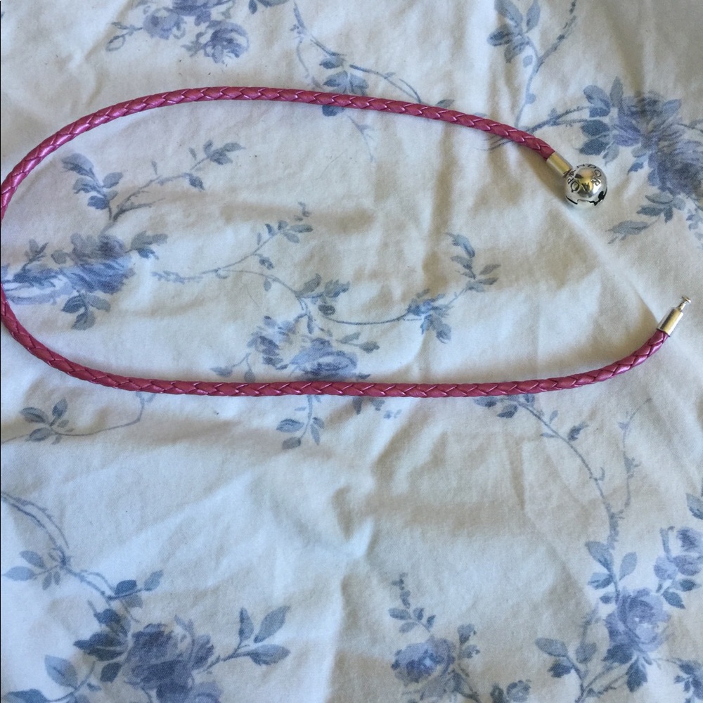 ❌sold❌Pandora pink leather bracelet